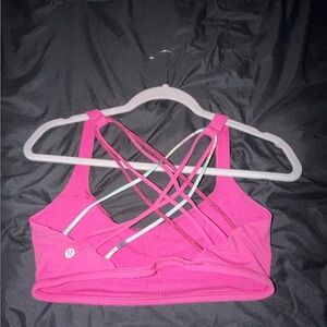 lululemon athletica Vibrant Pink Multi-Strap Sports Bra size 10